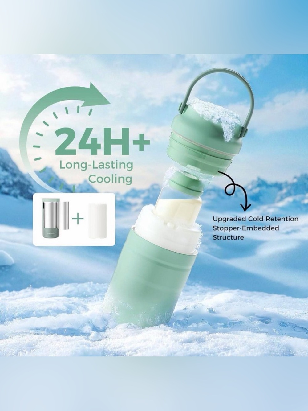 NIB - Momcozy Portable Baby Bottle Cooler for Outdoor 12oz - Picture 2 of 11